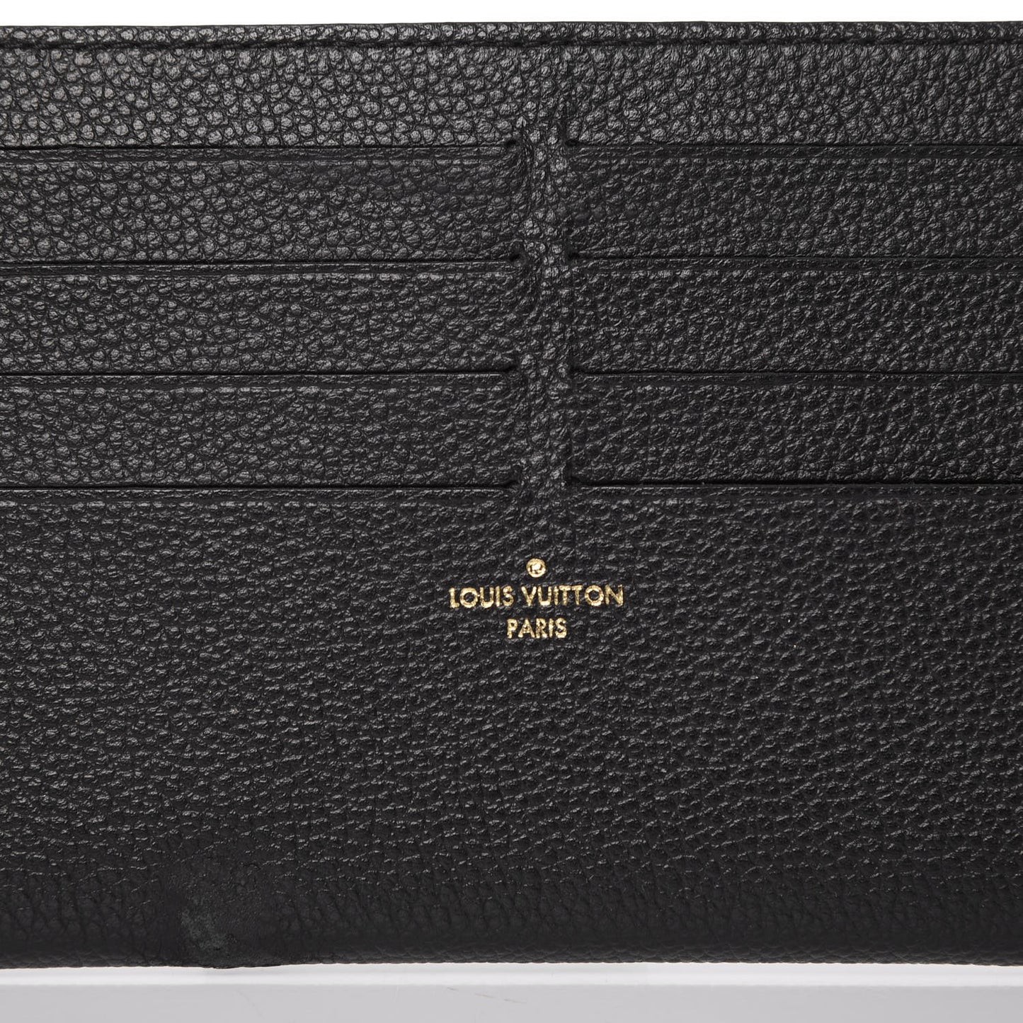 Calfskin Felicie Chain Wallet Card Holder Insert Black