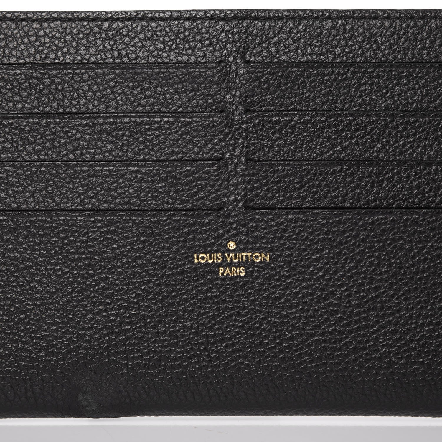 Louis Vuitton Calfskin Felicie Chain Wallet Card Holder Insert Black 5 of 9