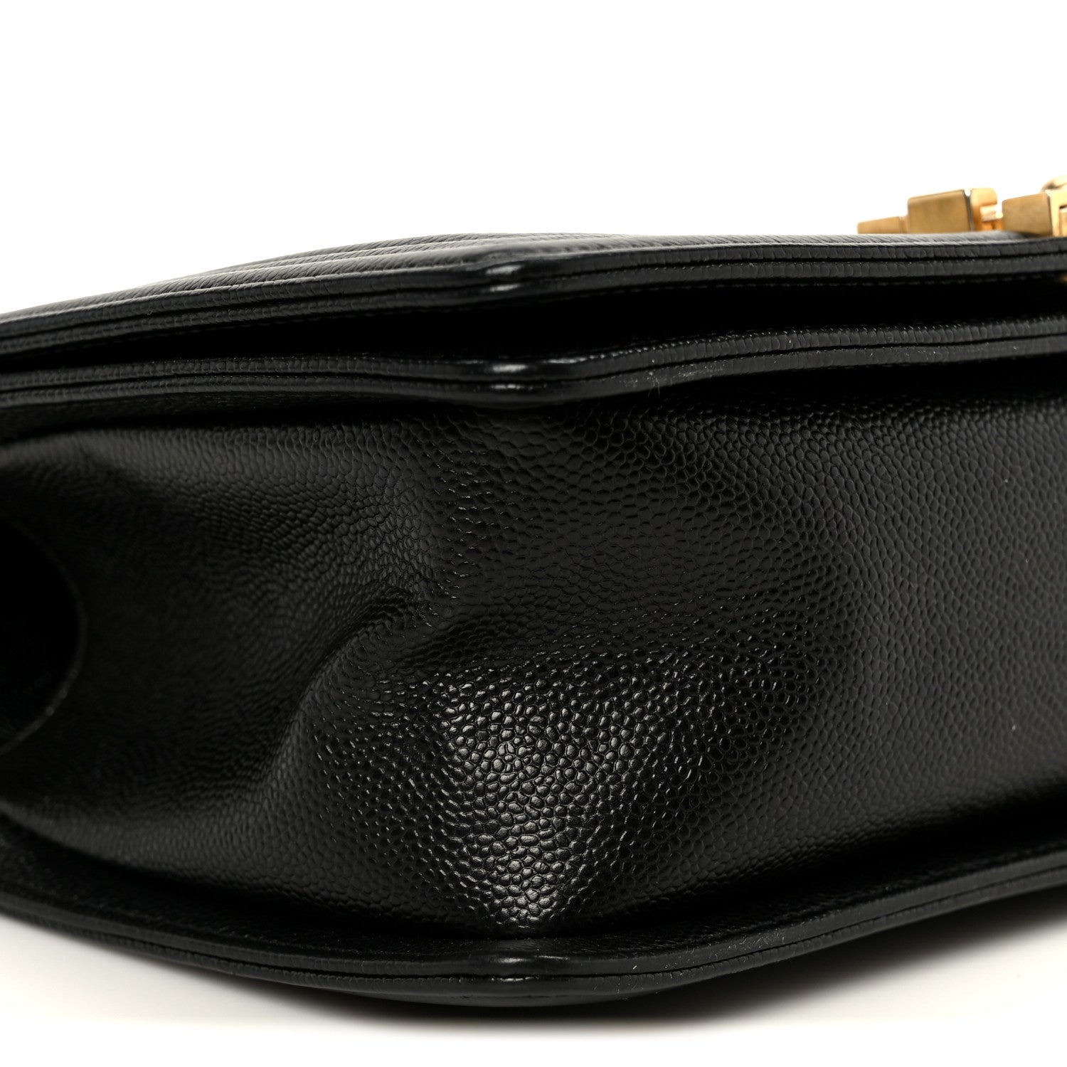 Chanel Caviar Chevron Quilted Medium Boy Flap Black 9 of 10