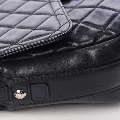 Chanel Lambskin Quilted Messenger Bag Dark Navy 12 of 14