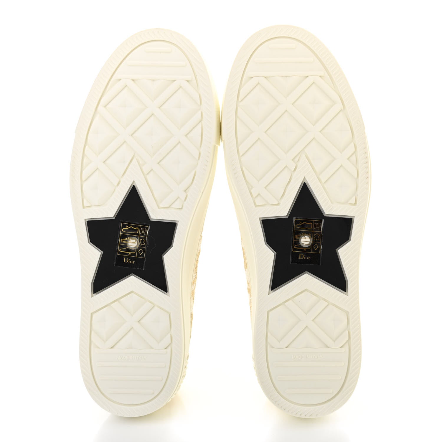 Christian Dior Canvas Oblique Walk'N'Dior Low Top Sneakers 37.5 Gold 5 of 9
