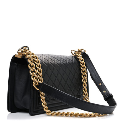 Chanel Calfskin Quilted Medium Boy Flap Black 3 of 10