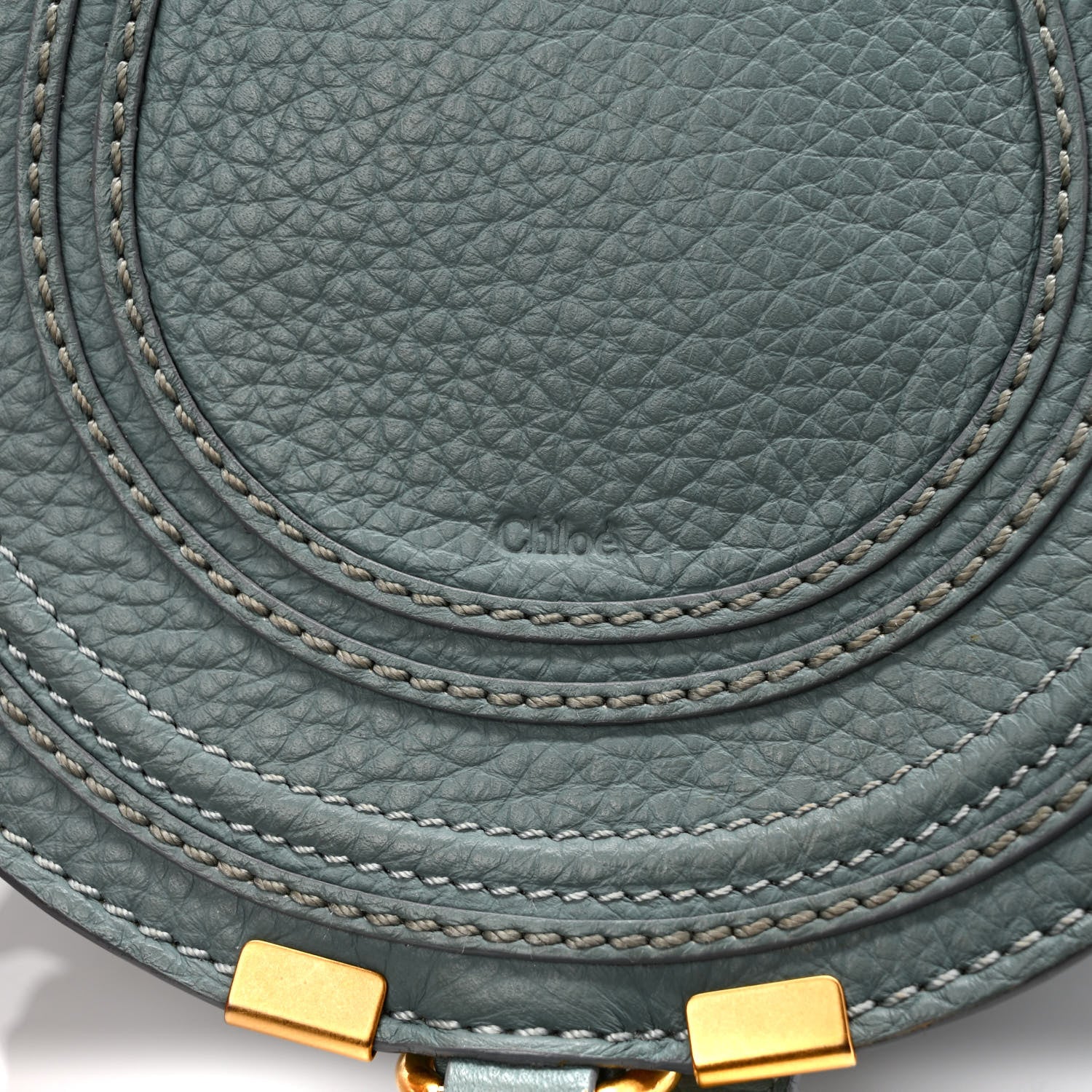 Chloe Calfskin Mini Marcie Round Crossbody Bag Faded Blue 11 of 11