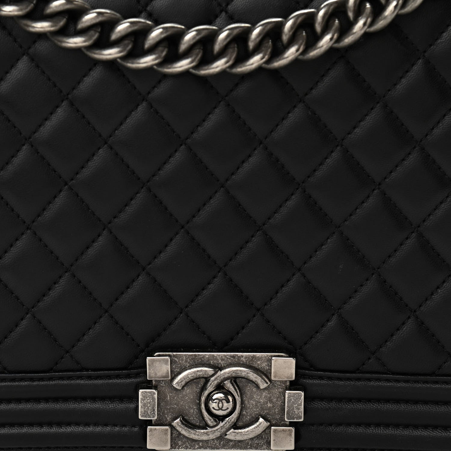 Chanel Lambskin Quilted New Medium Boy Flap Black 10 of 12