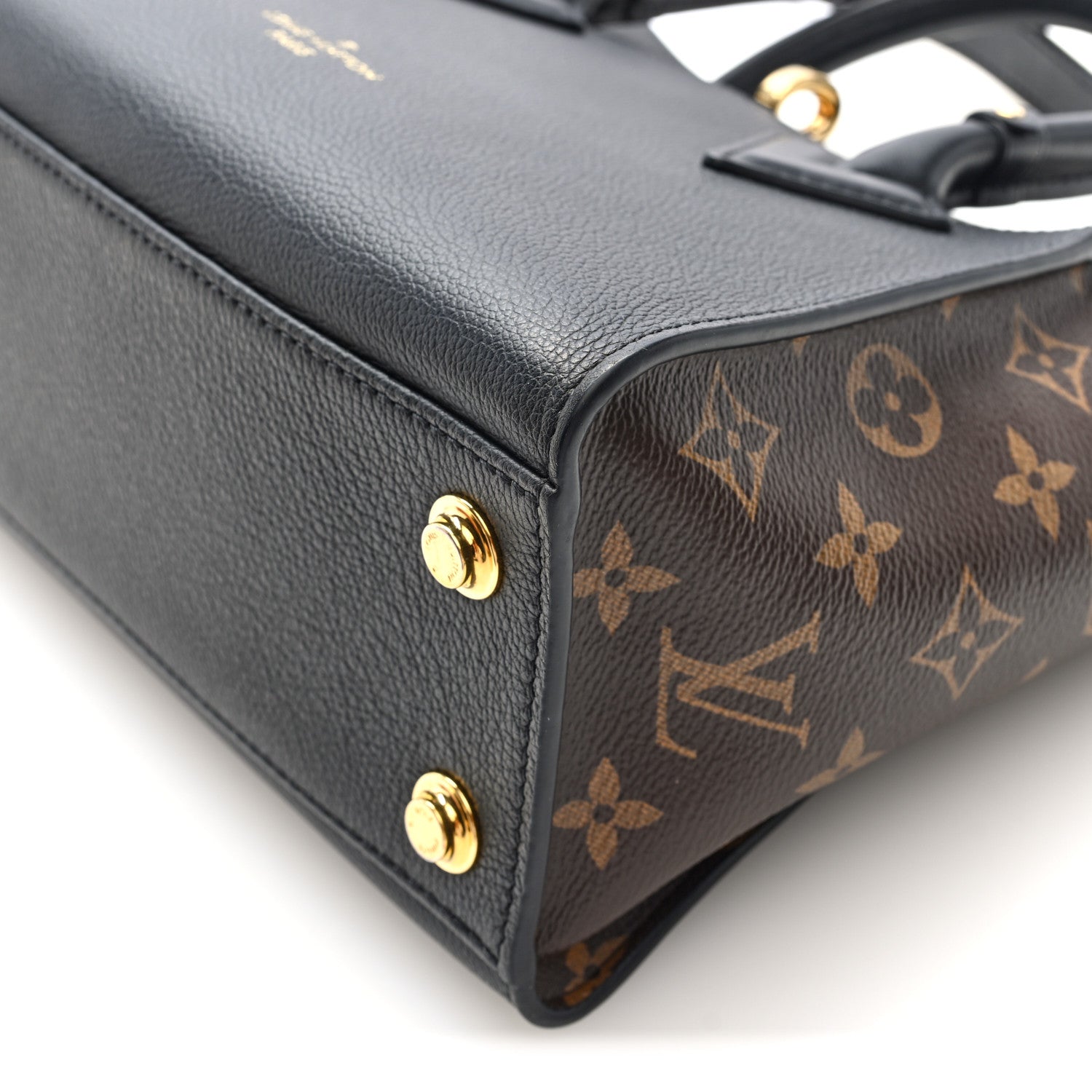 Louis Vuitton Calfskin Monogram On My Side PM Black 1793559