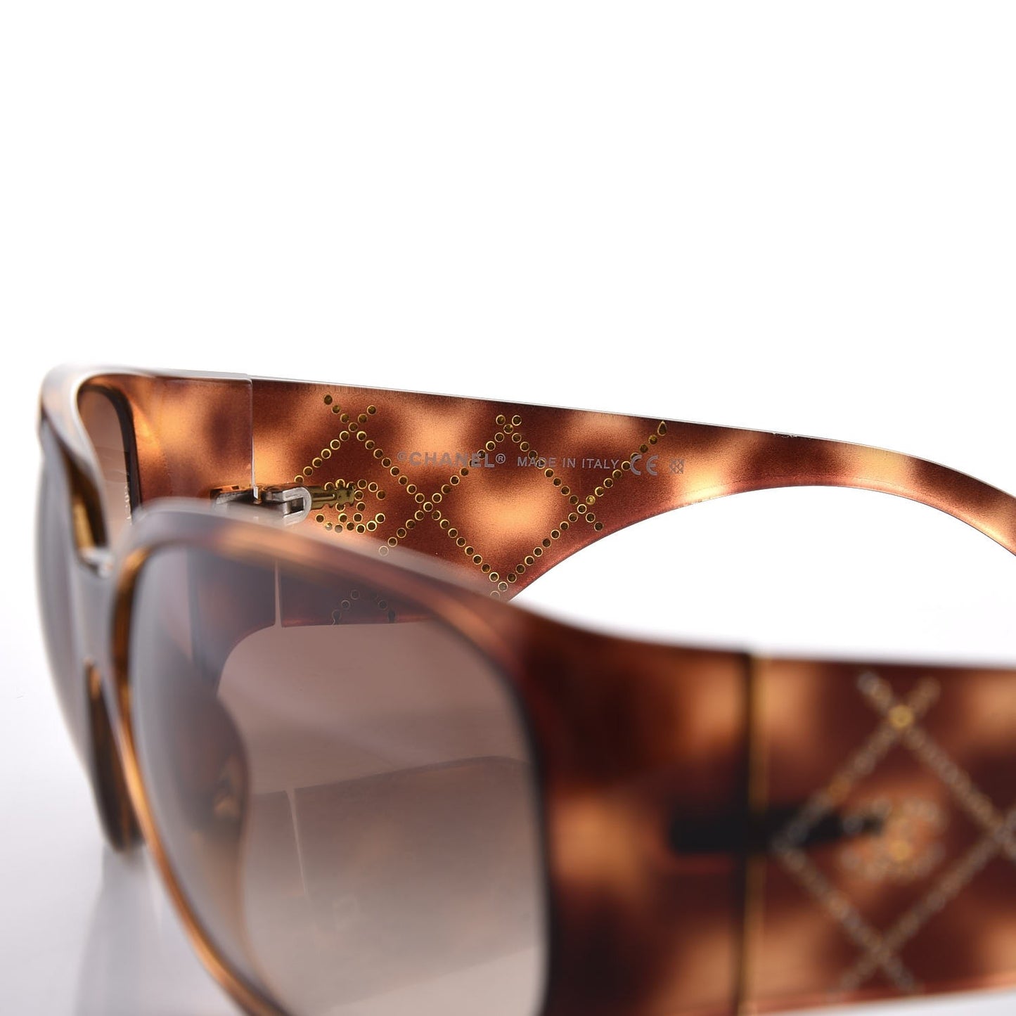 Crystal CC Logo Sunglasses 5080 B Tortoise