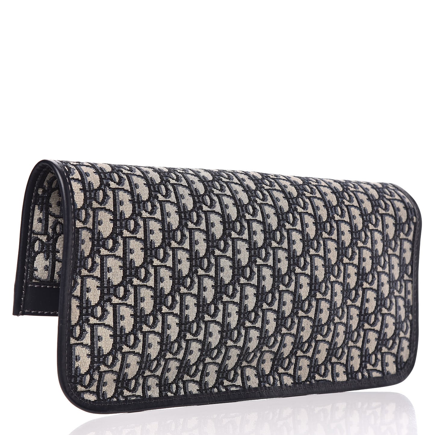 Oblique Fold Over Clutch Blue