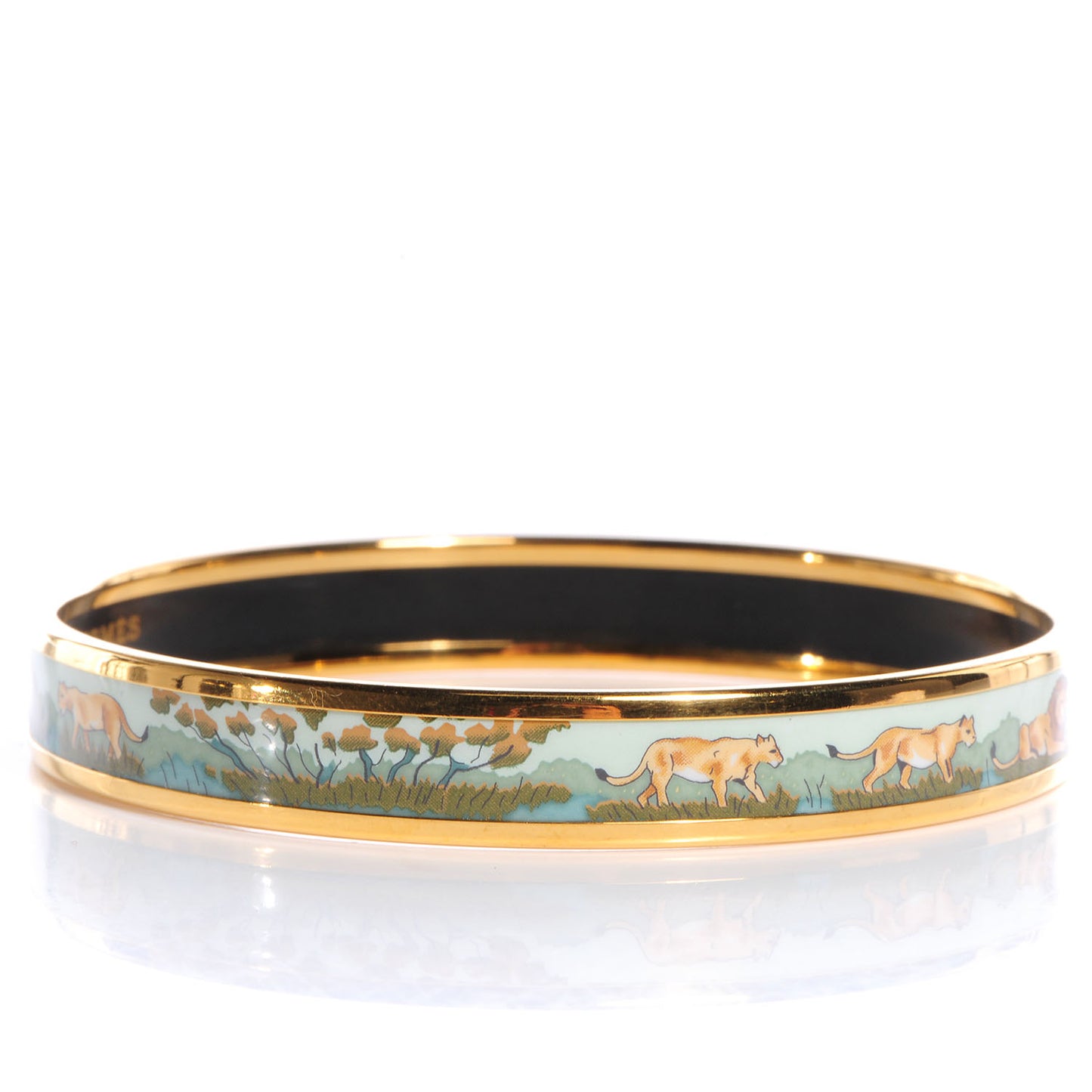Enamel Printed Narrow Lion Bracelet 70