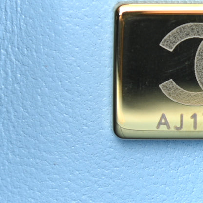 Chanel Caviar Quilted Small Double Flap Light Blue 7 of 10