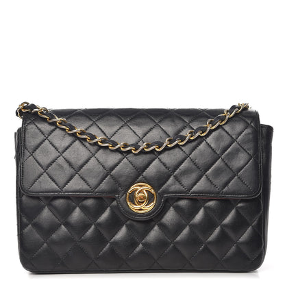Chanel Lambskin Quilted Small Single Flap Black 1 of 14