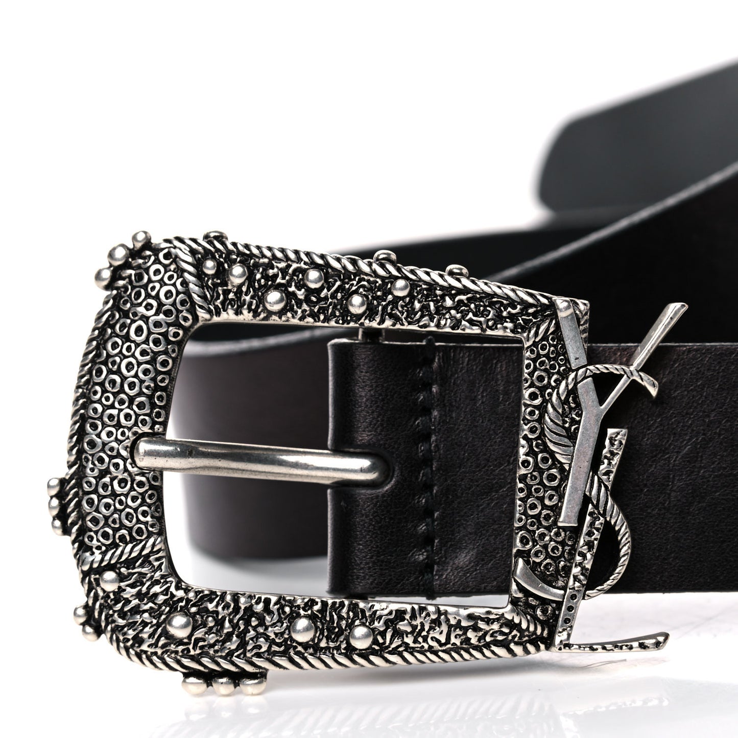 Calfskin Monogram Cheyenne Belt 75 30 Black