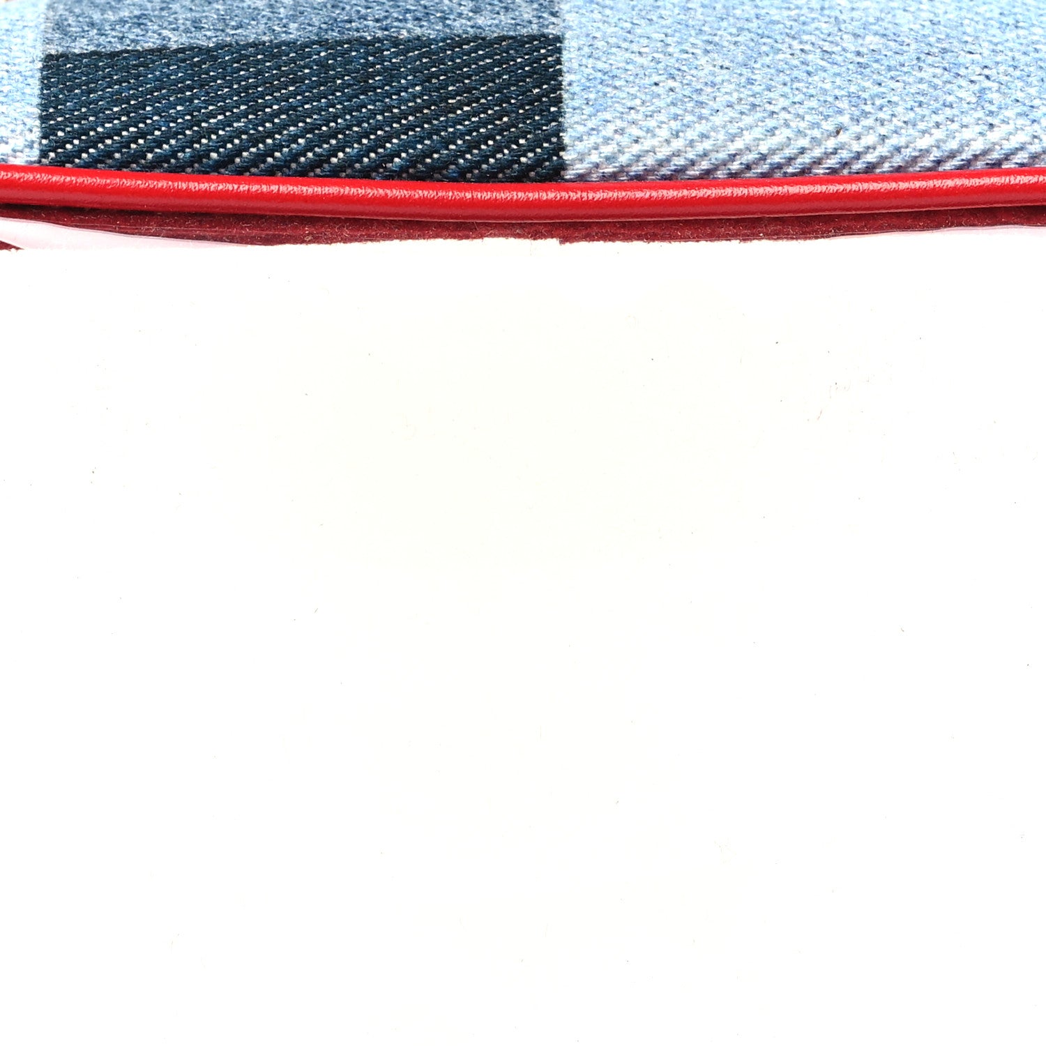 Louis Vuitton Denim Damier Monogram Patchwork PVC Beach Pouch Blue Rouge 7 of 9