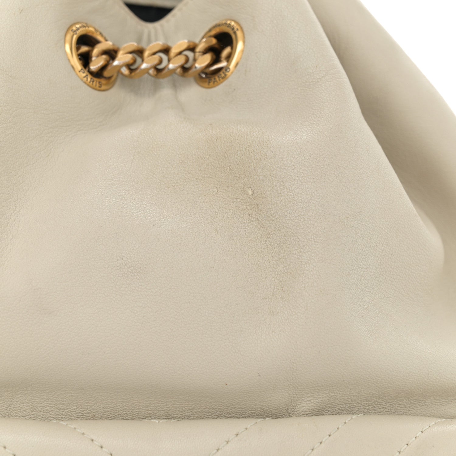 Saint Laurent Lambskin Matelasse Monogram Joe Backpack Cream 15 of 19