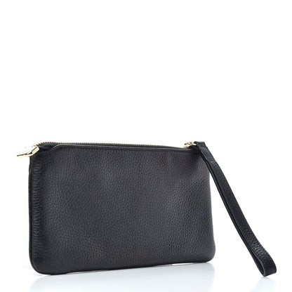 Gucci Pebbled Calfskin Soho Wristlet Black 3 of 7