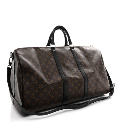 Louis Vuitton Monogram Macassar Keepall Bandouliere 55 2 of 9