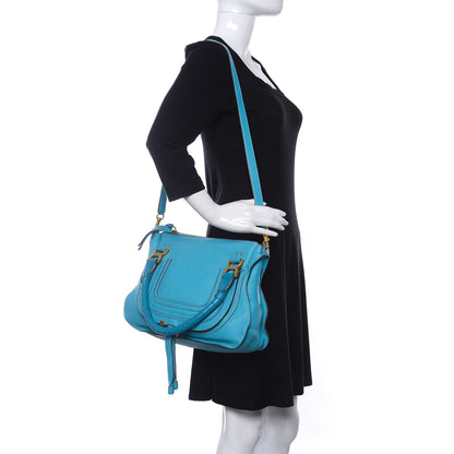 Chloe Calfskin Medium Marcie Satchel Washed Blue 2 of 9