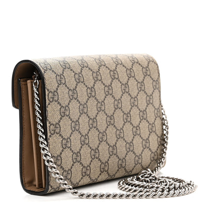 Gucci GG Supreme Monogram Mini Dionysus Chain Wallet Beige Taupe 3 of 12