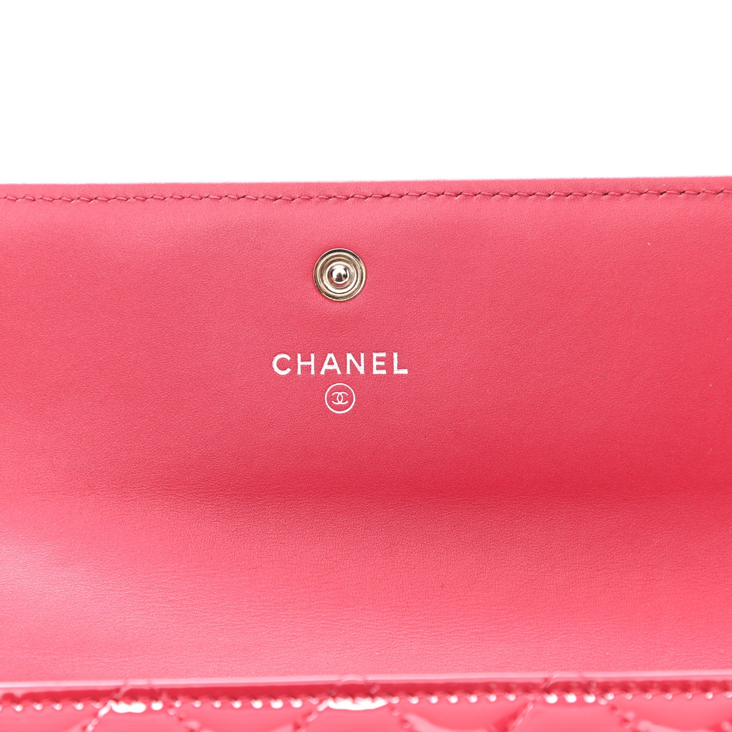 Chanel Patent Calfskin Quilted Boy Flap Wallet Pink 6 of 9