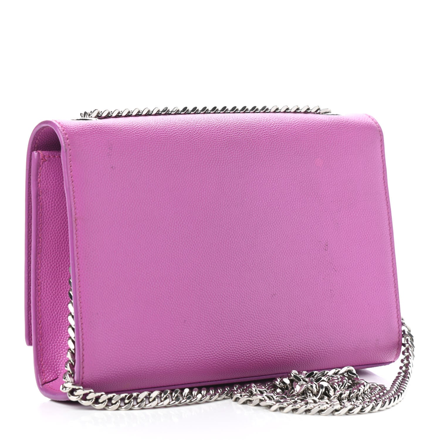 Saint Laurent Grain De Poudre Small Classic Monogram Kate Satchel Light Fuchsia 2 of 4