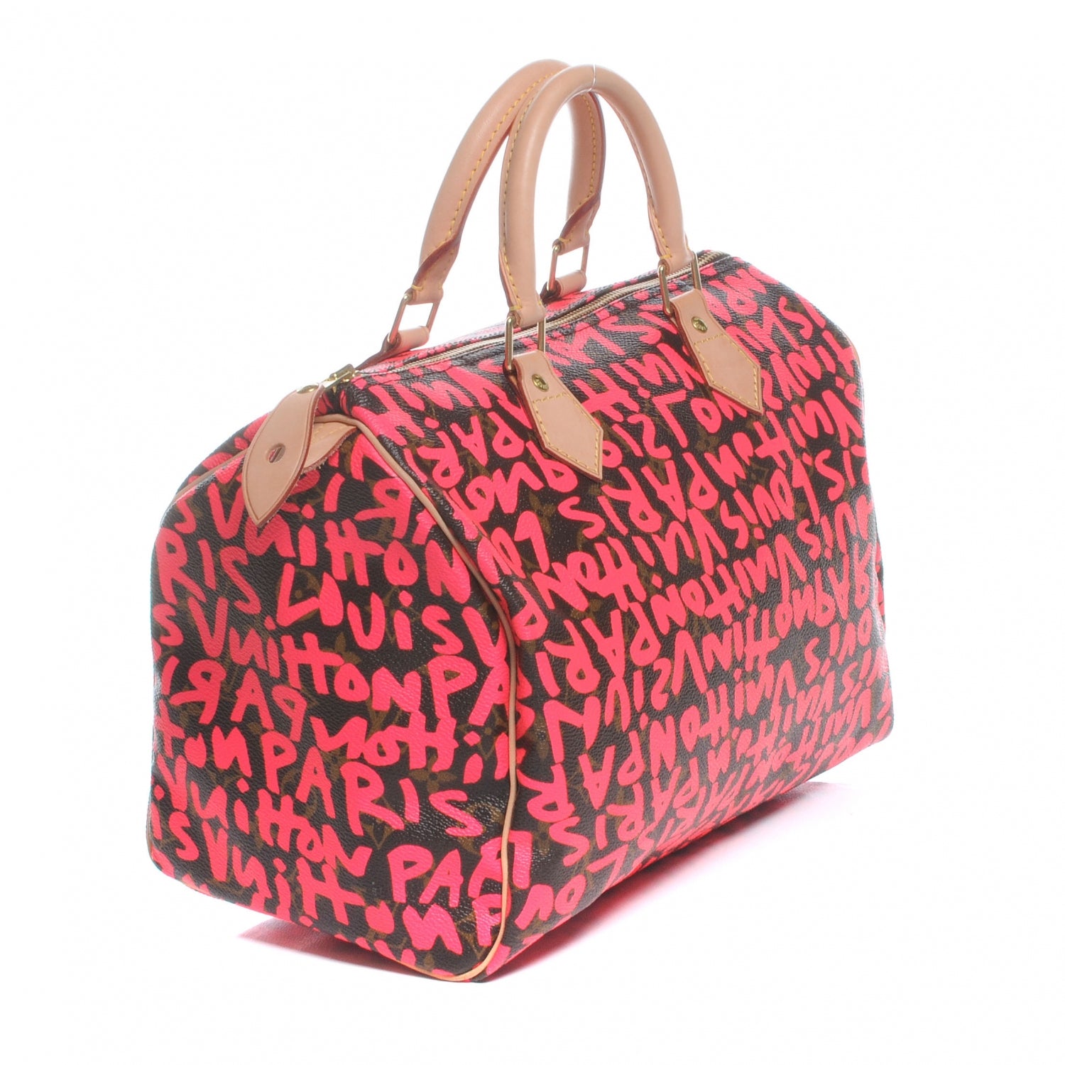 Louis Vuitton Monogram Graffiti Speedy 30 Fuchsia 3 of 9
