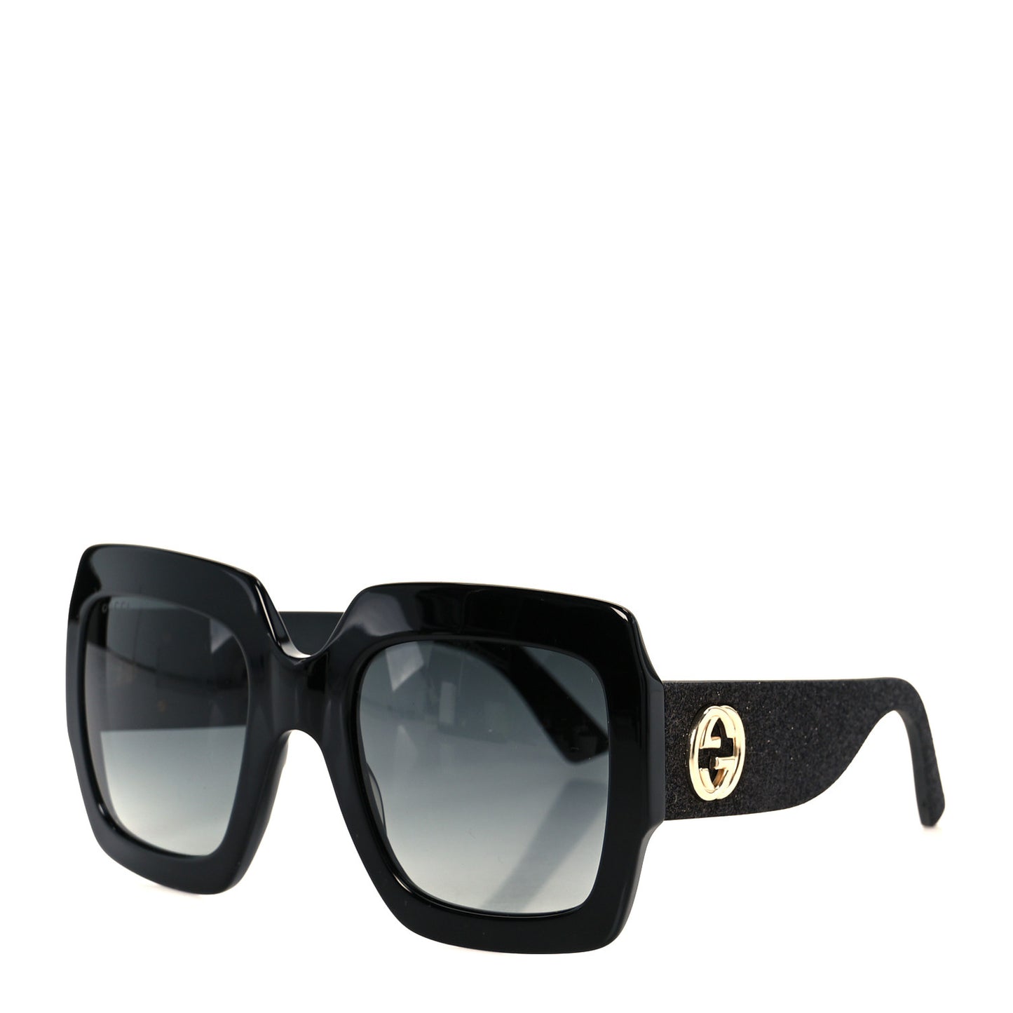 Square Frame GG0102S Sunglasses Glitter Black