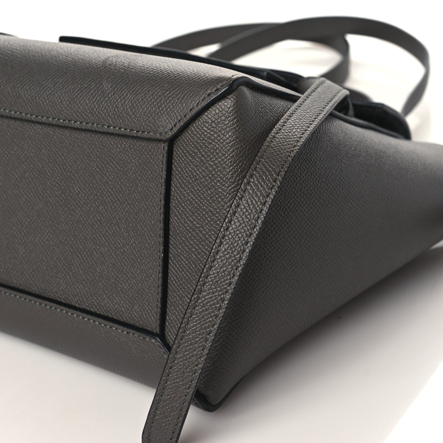 Grained Calfskin Micro Belt Bag Grey