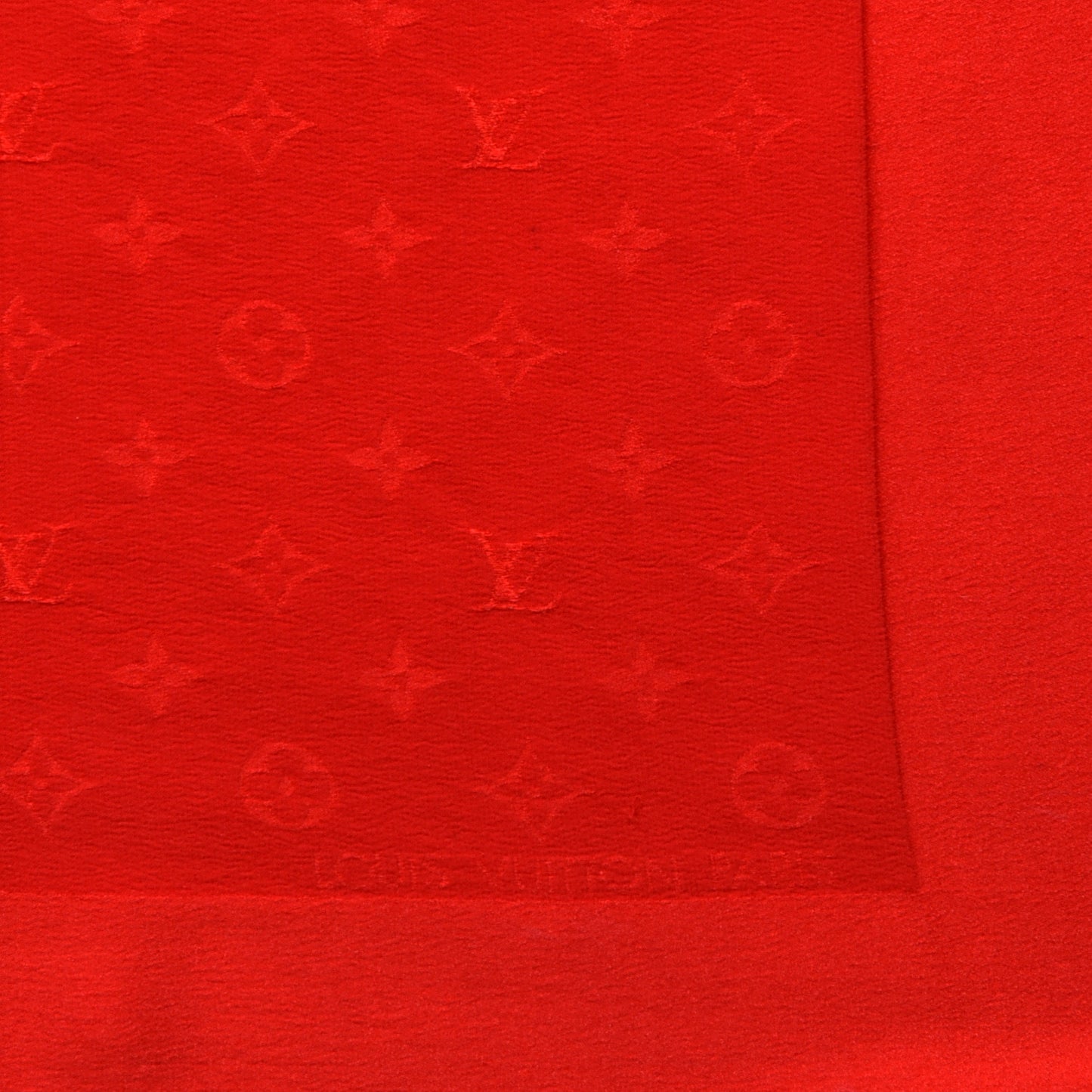 Silk Monogram Monaco Square Scarf Red