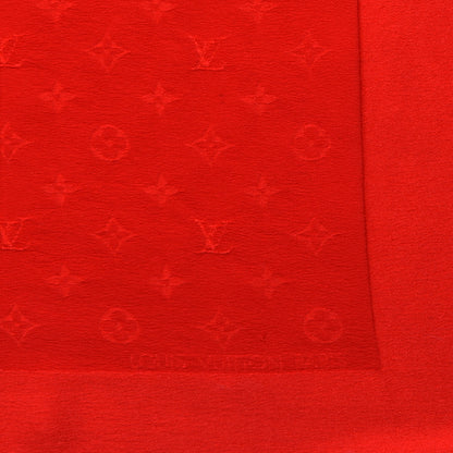Louis Vuitton Silk Monogram Monaco Square Scarf Red 4 of 4