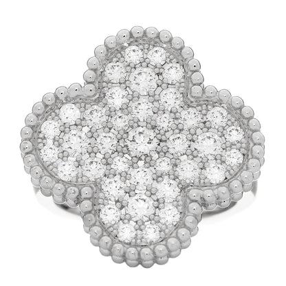 Van Cleef & Arpels 18K White Gold Diamond Magic Alhambra Ring 49 4.75 1 of 5
