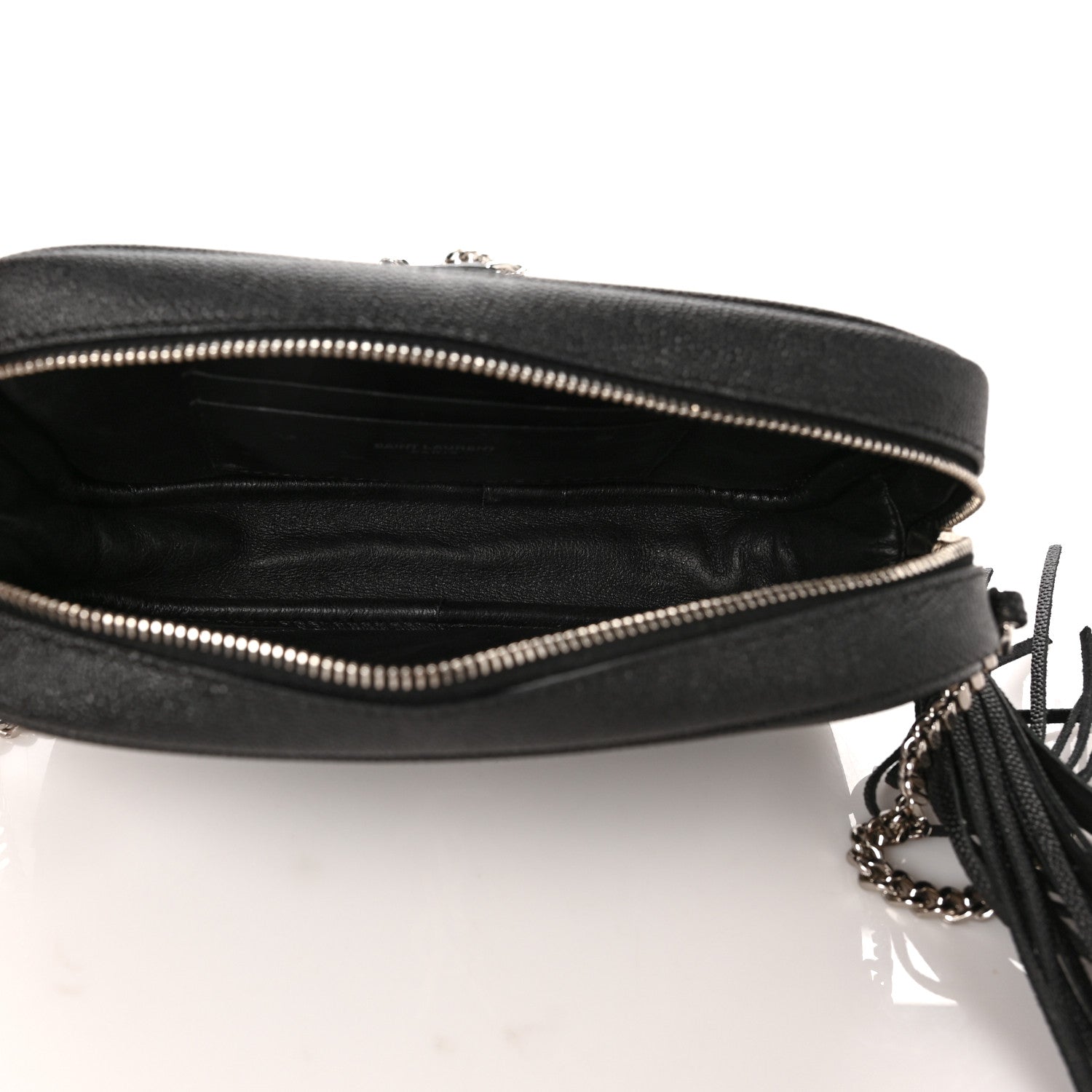 Saint Laurent Grain De Poudre Matelasse Monogram Mini Lou Camera Bag Black 5 of 11