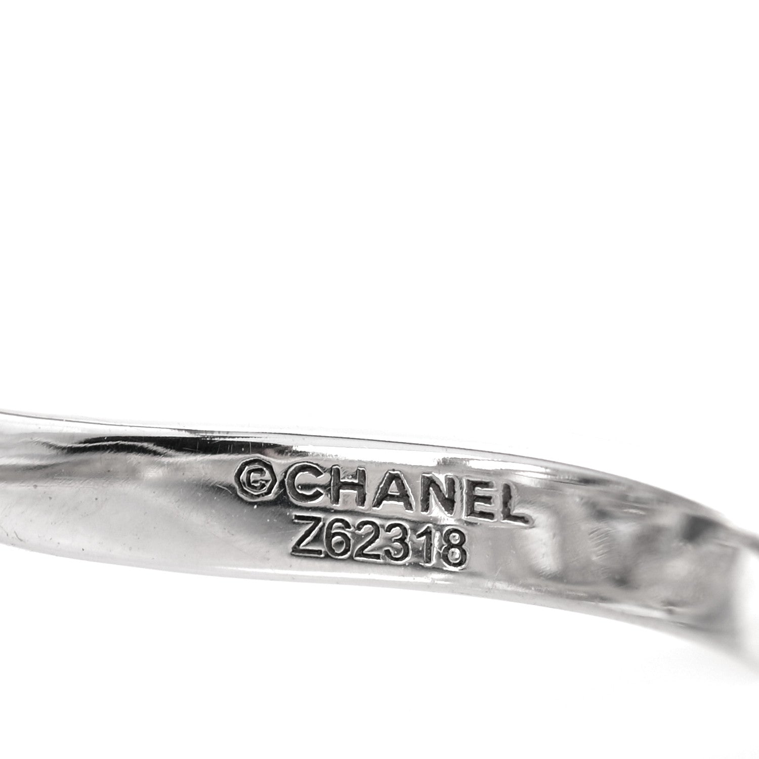 Chanel 18K White Gold Diamond Fil de Camelia Ring 52 6 4 of 6