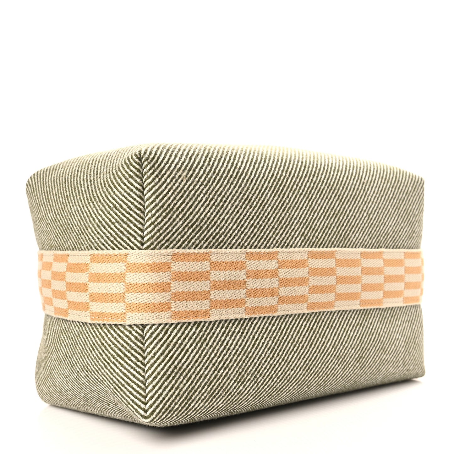Wool Large Bride-A-Brac H Natte Pouch Vert Foret