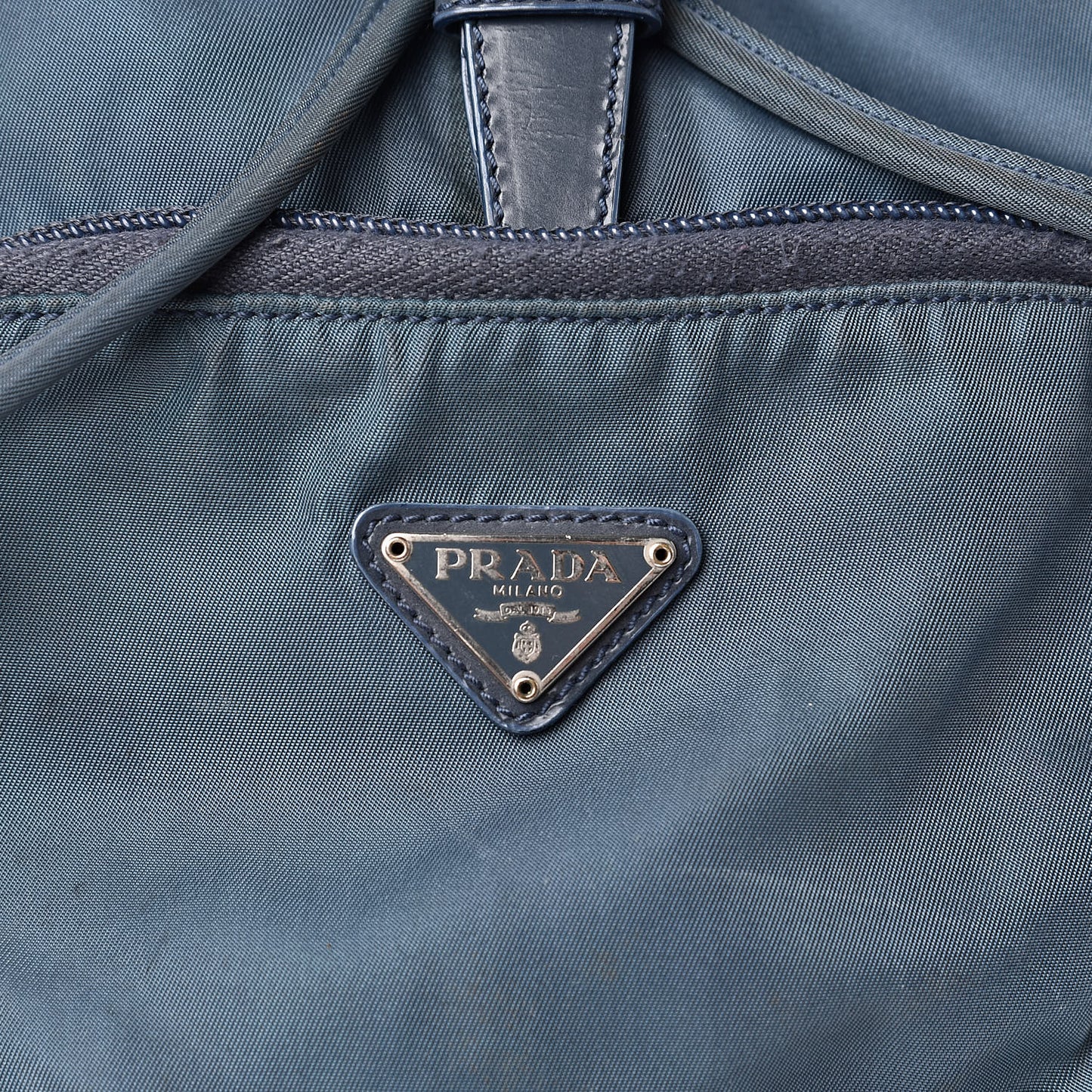 Nylon Vela Cinch Backpack Blue