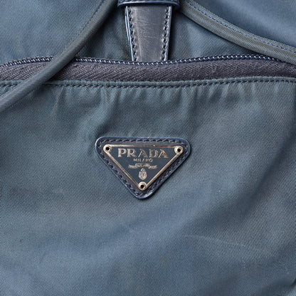 Prada Nylon Vela Cinch Backpack Blue 13 of 17