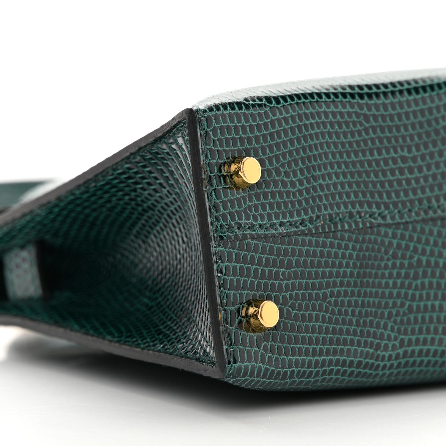 Hermes Shiny Lizard Mini Kelly Sellier 20 Vert Cypress 8 of 10