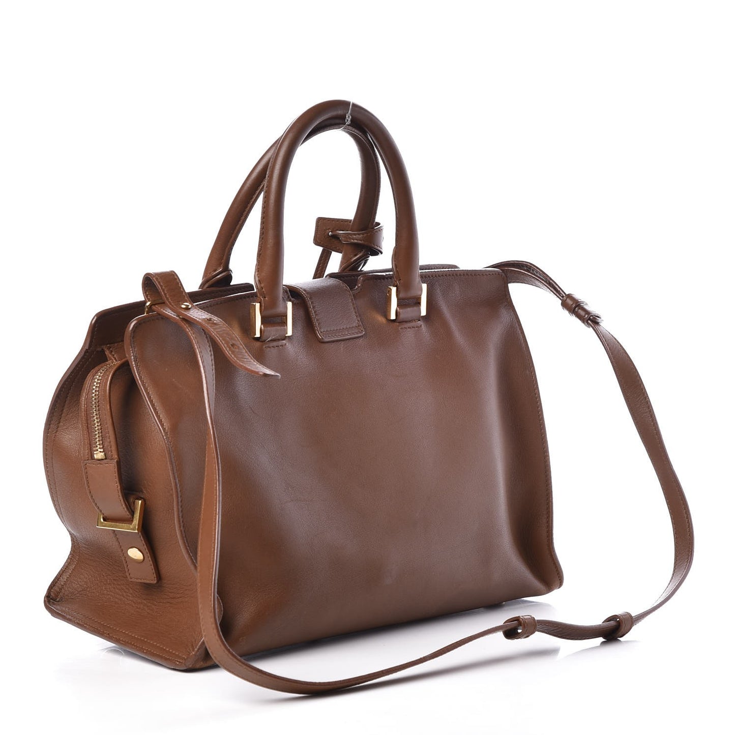 Calfskin Small Classic Y Cabas Cognac