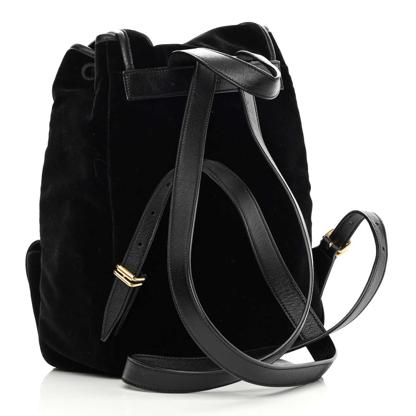 Velvet Calfskin Small Festival Backpack Black