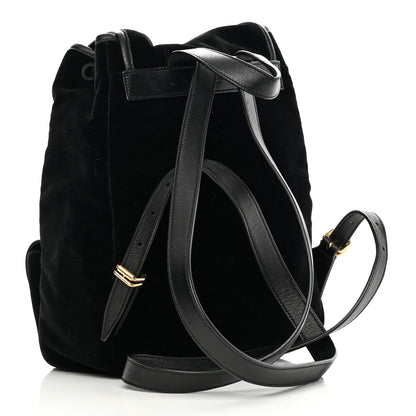 Saint Laurent Velvet Calfskin Small Festival Backpack Black 4 of 13