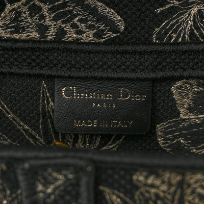 Christian Dior Canvas Embroidered Butterfly Print Saddle Bag Black 6 of 10