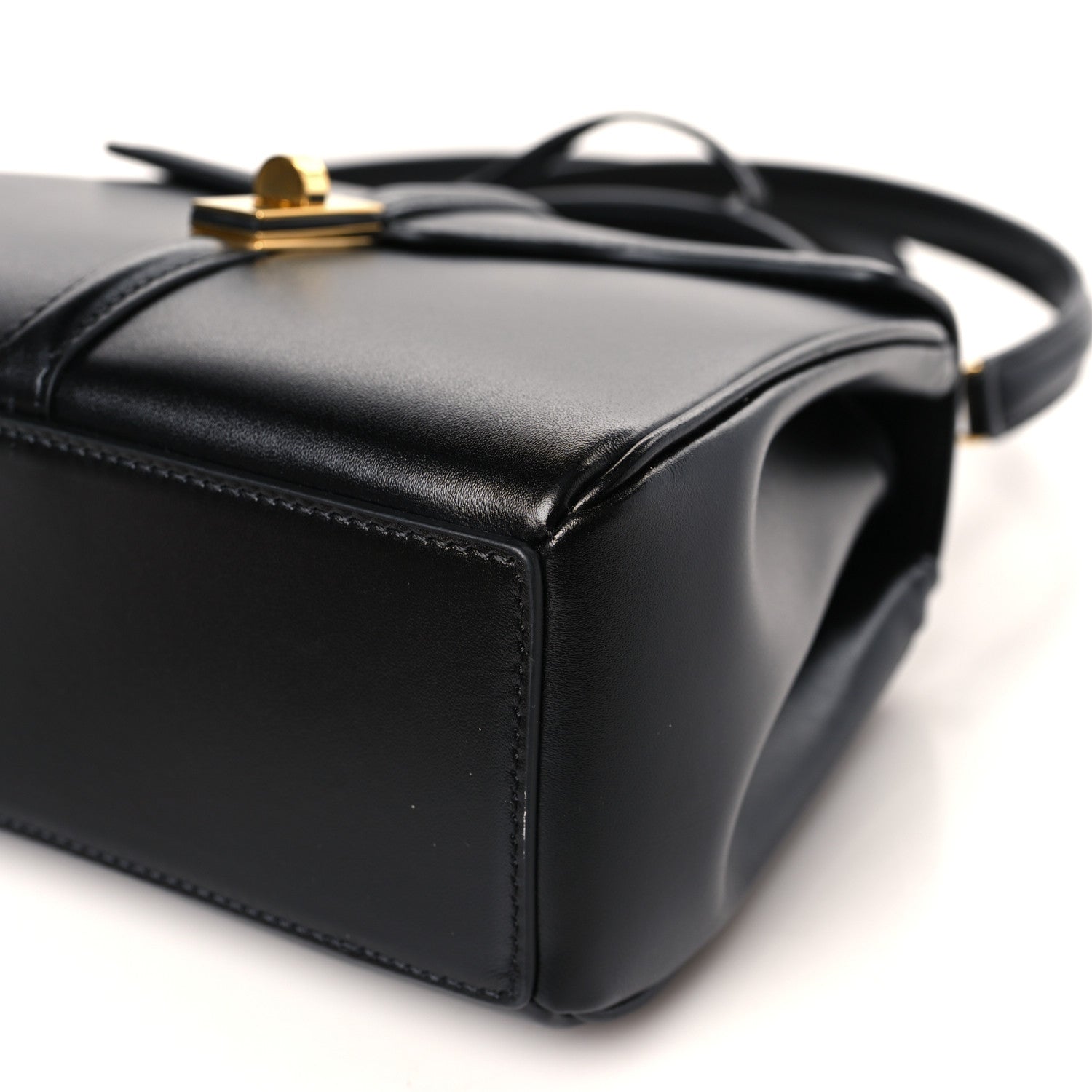 Celine Satinated Calfskin Mini 16 Top Handle Bag Black 9 of 9