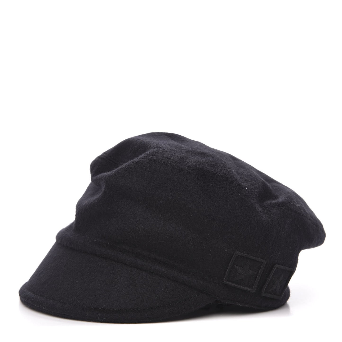 Wool Military Badges Cap M Black