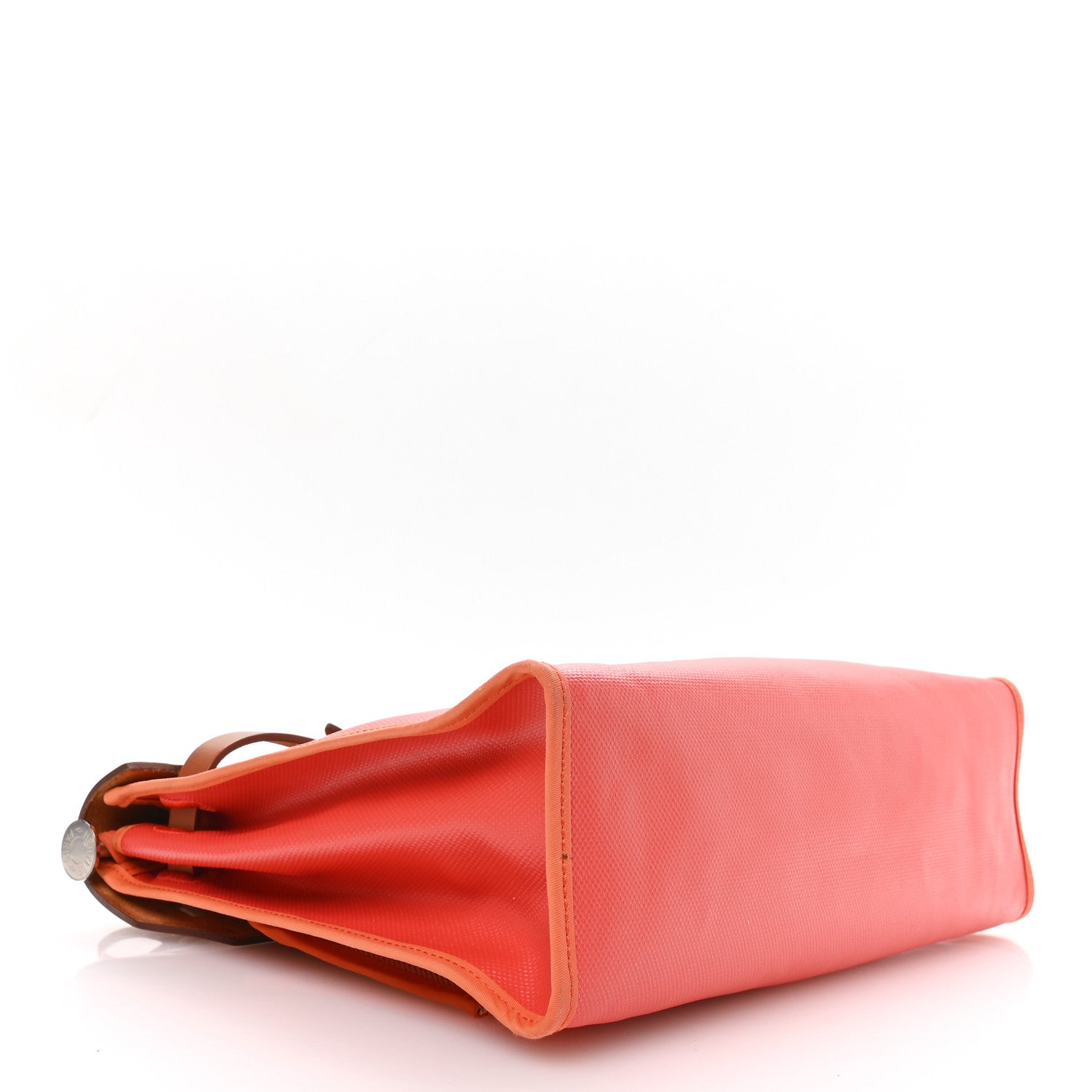 Hermes Toile H Berline Vache Hunter Herbag Zip 31 PM Orange Mecano Fauve 5 of 11