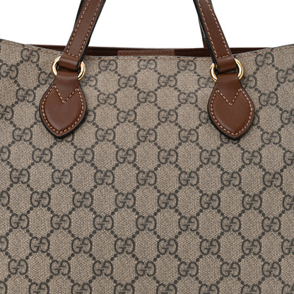 Gucci Soft GG Supreme Monogram Small Crossbody Tote Beige Cuir 7 of 9