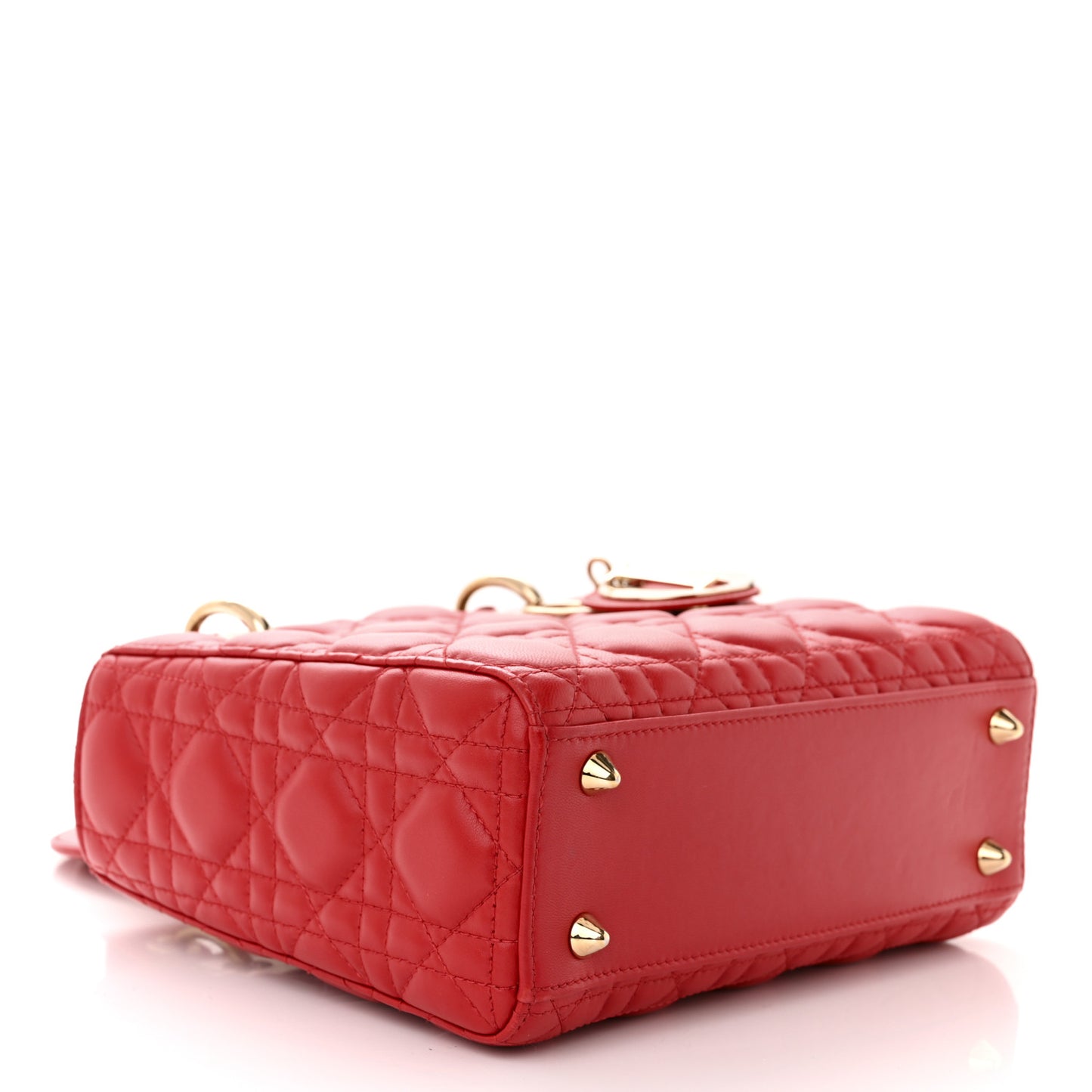 Lambskin Cannage Small My ABCDior Lady Dior Red