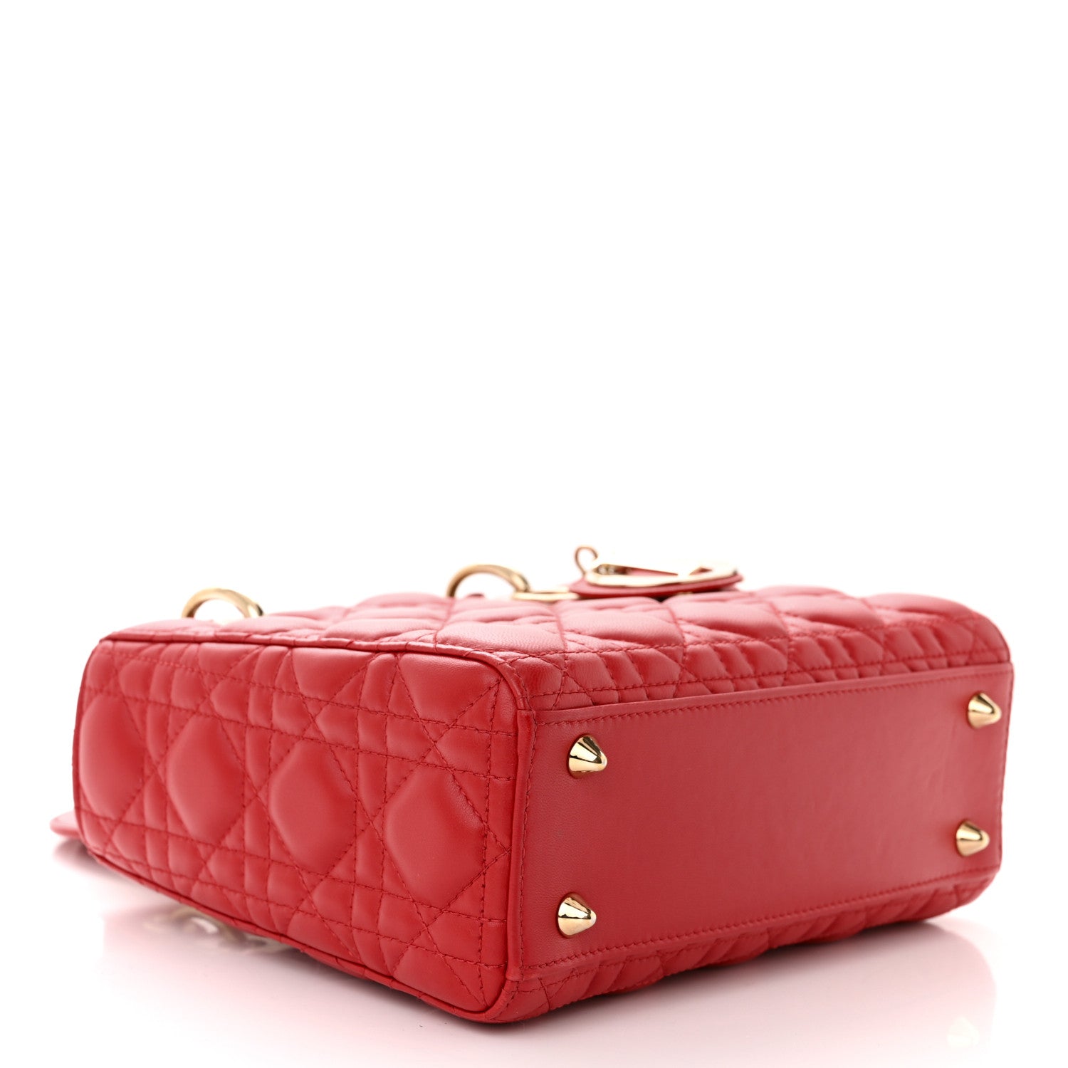 Christian Dior Lambskin Cannage Small My ABCDior Lady Dior Red 4 of 10