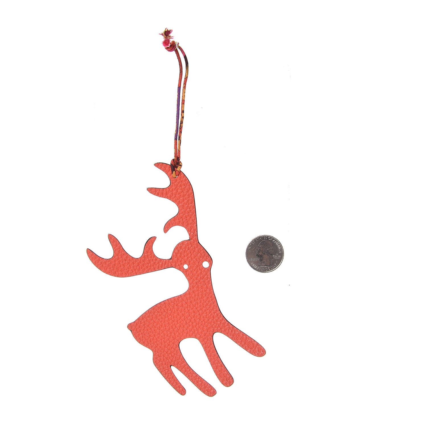 Hermes Togo Epsom Petit H Reindeer Bag Charm Capucines Etoupe 2 of 4
