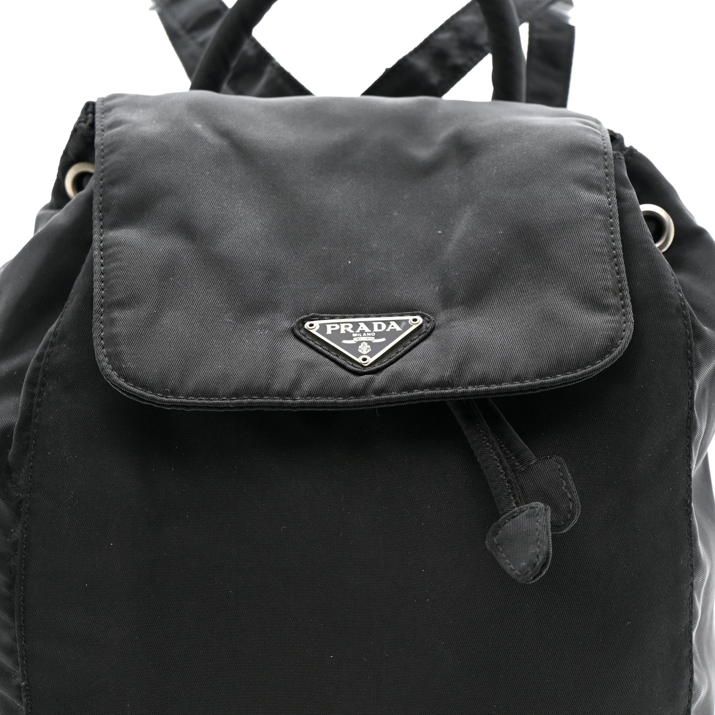 Nylon Vela Mini Cinch Backpack Black