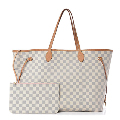 Louis Vuitton Damier Azur Neo Neverfull GM Rose Ballerine 1 of 10