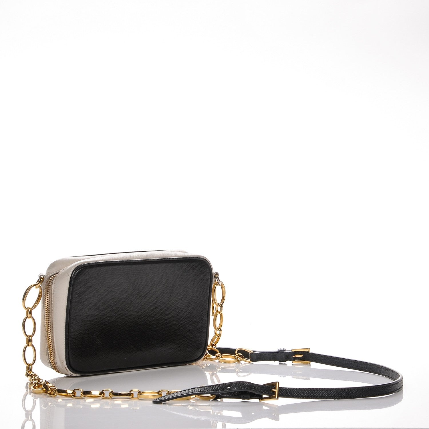 Prada Saffiano Camera Crossbody Black 3 of 12
