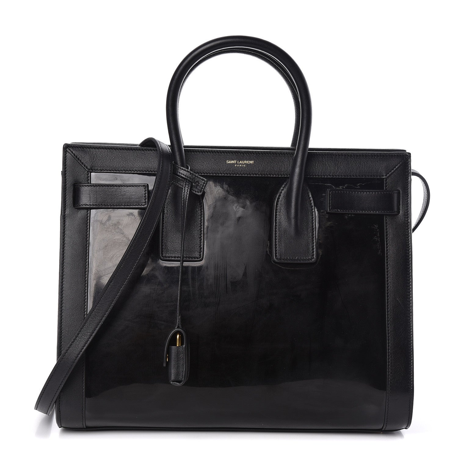 Saint Laurent Patent Calfskin Small Sac de Jour Black 1 of 9